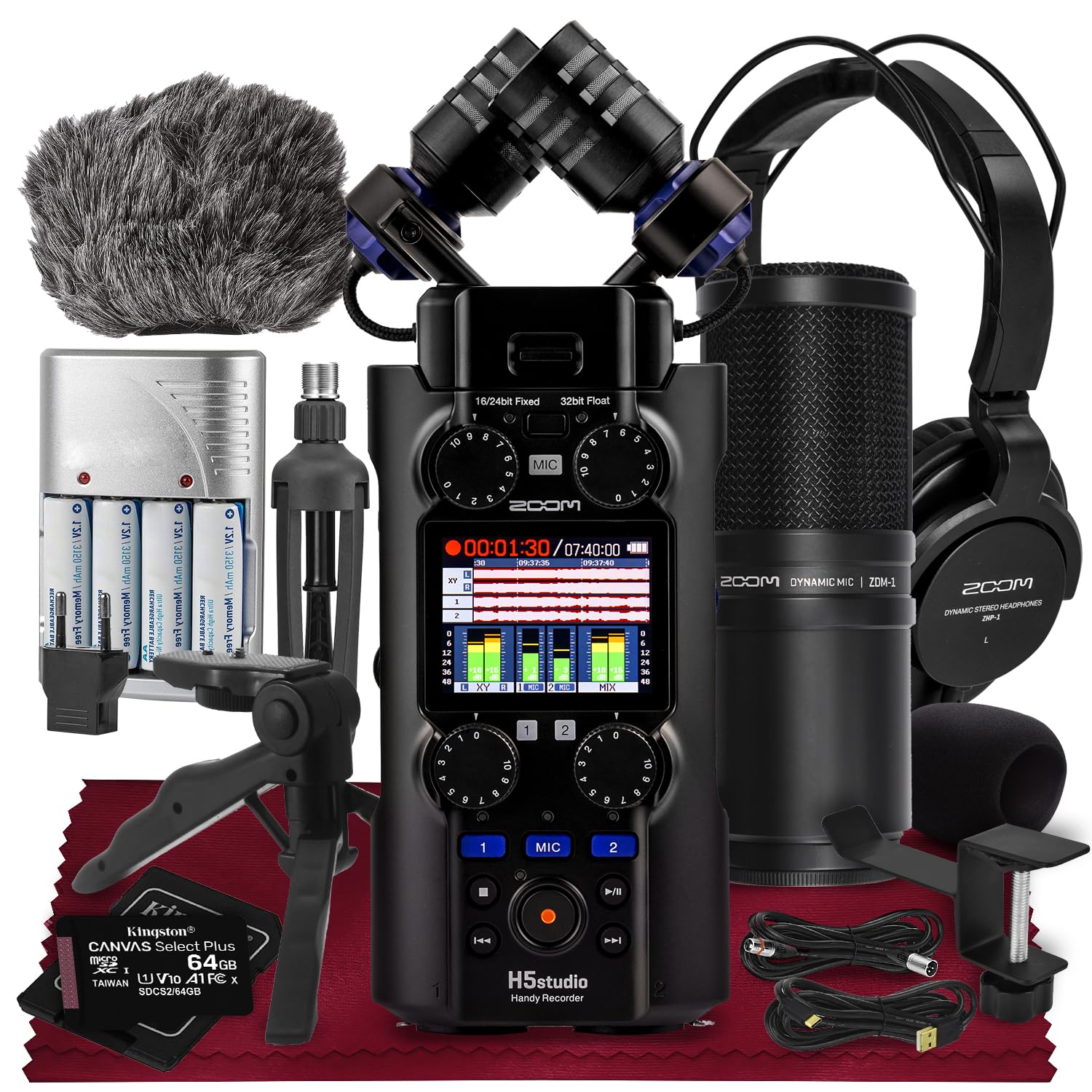 Amazon.com: Zoom H5Studio Handy Recorder 32-Bit Float, Large Mics